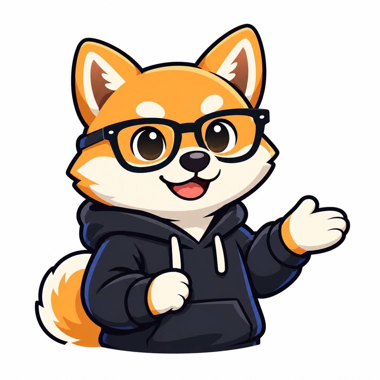 制作サービスを案内するコーディング犬