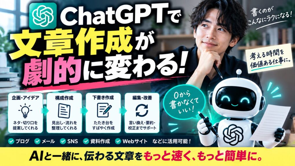 ChatGPTで文章作成が劇的に変わる理由｜「書く」から「考えて選ぶ」時代の文章術